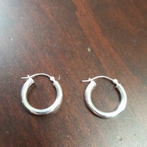 Sterling silver hoop earrings